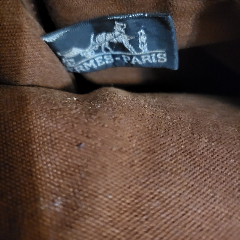 Authentic Hermes small canvas tote bag - Picture 5 of 11